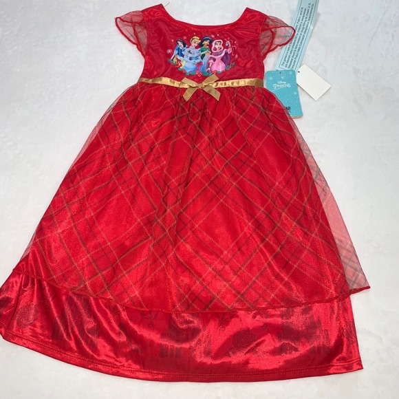 Disney Princess plaid red dress tulle age‎ 2 new  Cinderella Jasmine Snow White - Picture 11 of 12